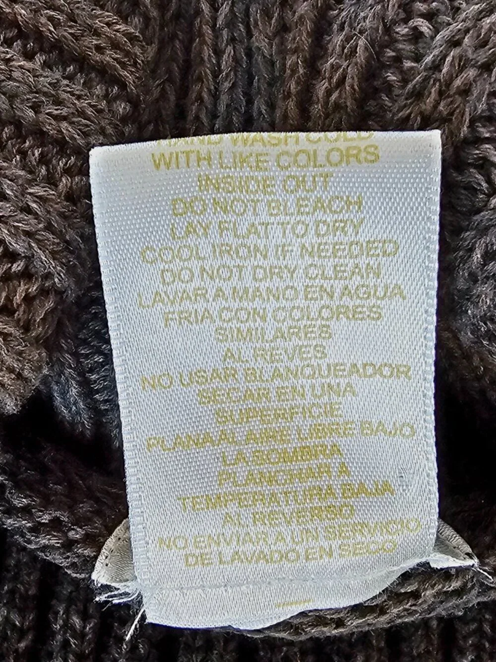 Matty M Assymetric Cowl Neck Sweater, Olive Green, Size S - Picture 7 of 7